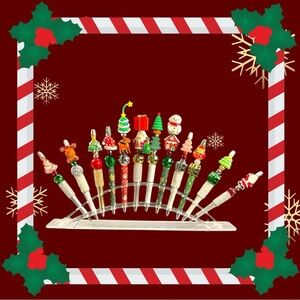 Handmade Christmas-Themed Pens for Gifting or Personal Use